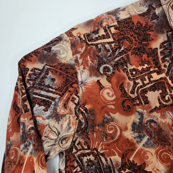 VTG Guess Shirt Mens S Georges Marciano Luxury All Over Print Button Down Resort - Picture 3 of 16